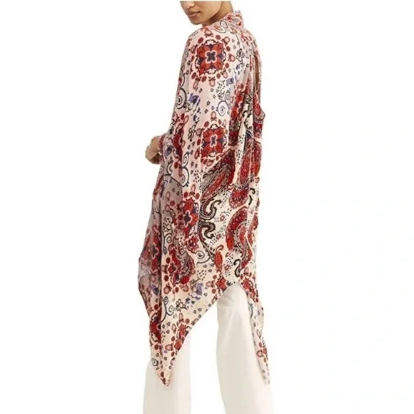 NWT Free People | Little Wing Paisley Kimono in Natural Size: One Size Fits Most - Picture 6 of 12